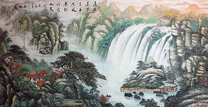 孙晓凤作品7《飞流直下三千尺 疑是银河落九天》